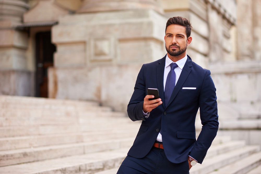 Man waiting for a limo he hired